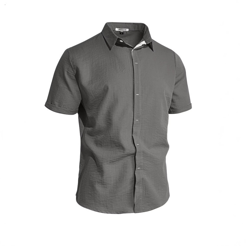 Designer t shirt mens tshirt High Quality Tops Solid Color Button Casual Short Sleeve Shirt European American Summer Trendy Beach Vacation Tee Men Clo