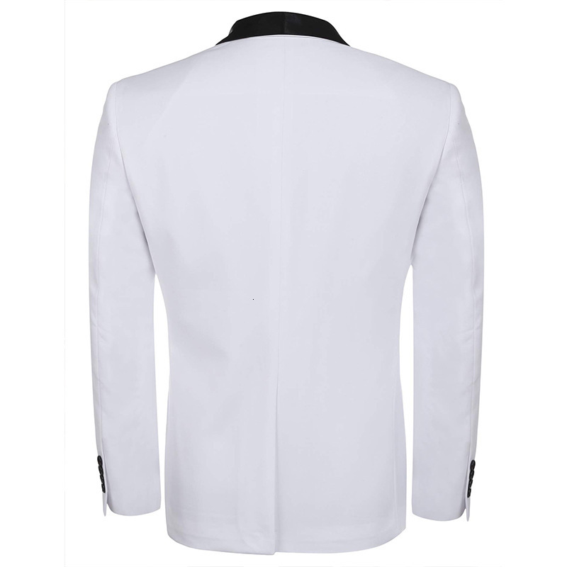 New Mens Single Button Suit for Wedding Banquet Groom Best Man Slim Fit Korean Style Formal Jacket