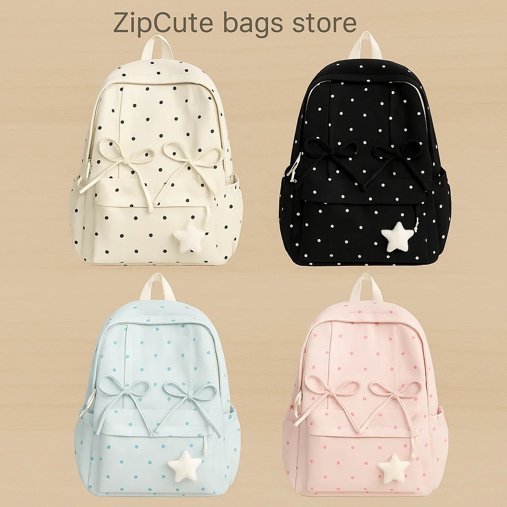 Atmospheric small schoolbag female college student n girly cute polka dot play backpack style 260317