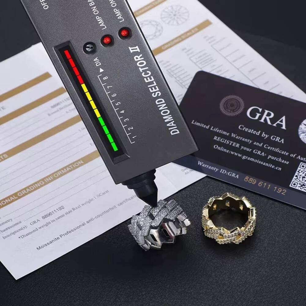 Hiphop Star Men Ring Fine Jewelry 10K Gold VVS D Color Moissanite Diamond Iced Stones 925 Sterling Silver GRA Certificate