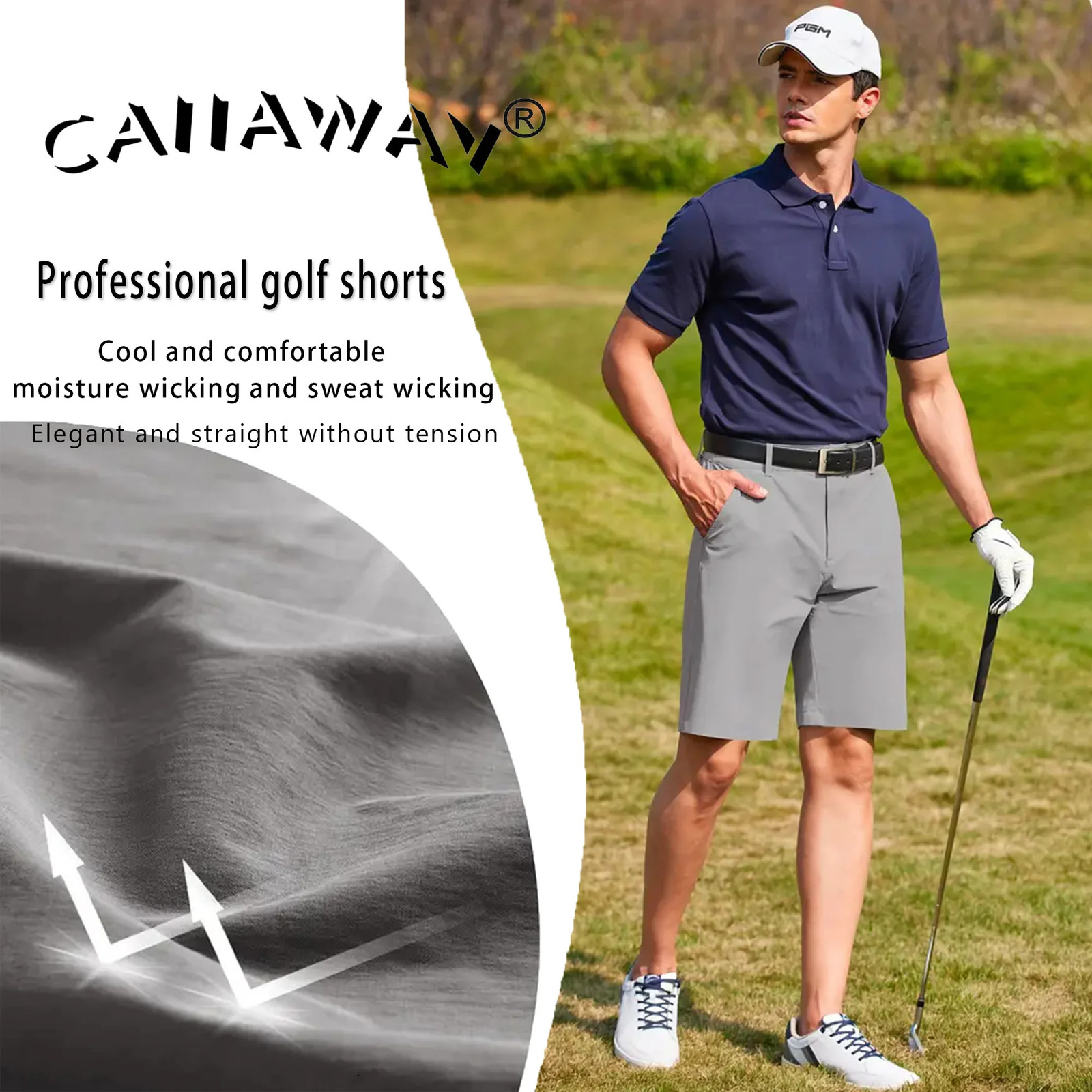 Golf Shorts Mens Pants Summer Waterproof Sports Ball Pants Elastic Mens Pants Golf Mens Pants 260327