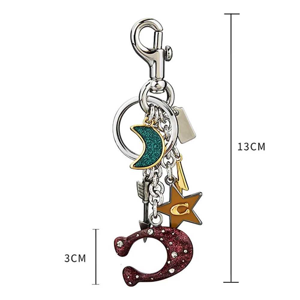 New Alloy Moon Stars Keychain Keyring Cute Bags Pendant Cartoon Car Key Chain Z260330