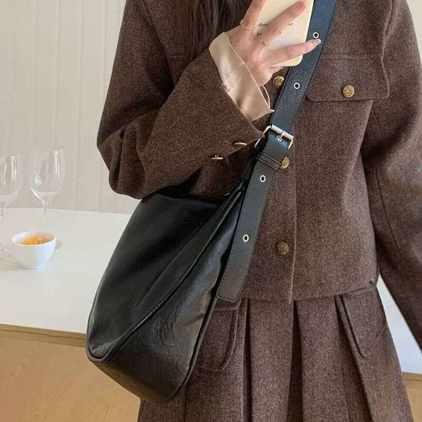 OLOEY Innovative Mini Bolsos Purse Handbags Mixture Versatile Vintage Tote Bag Simple Atumn And Winter New Vertical Box Shaped Practical Package Premi