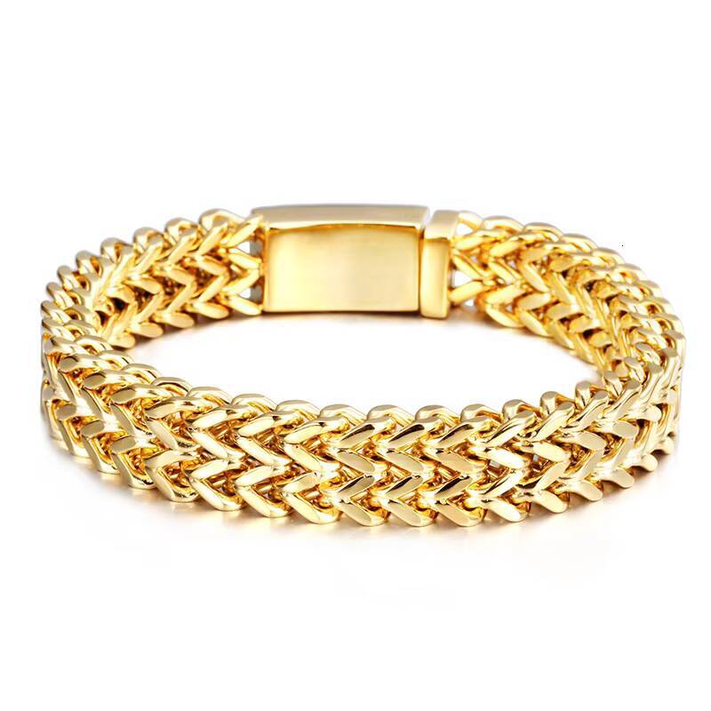 Mens Fashion Charm Bracelet High Quality Square Fish Scale Design Popular Stainless Steel Chain Wholesale Available
