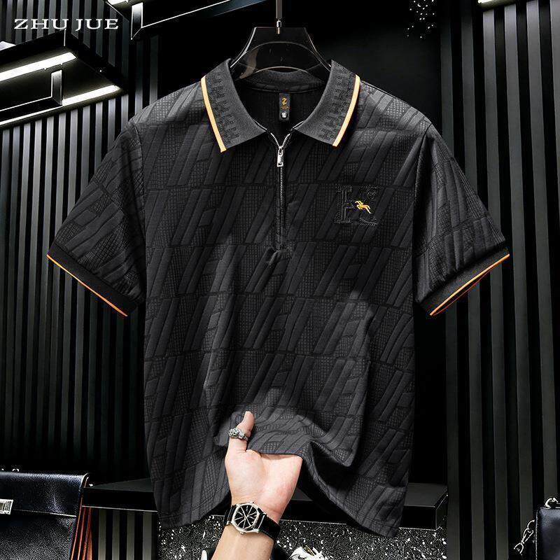 High-quality men's polo shirts European Collection 2026 New Fashion Trendy Brand Men's Summer Short-Sleeve Embroidered Versatile Casual Polo