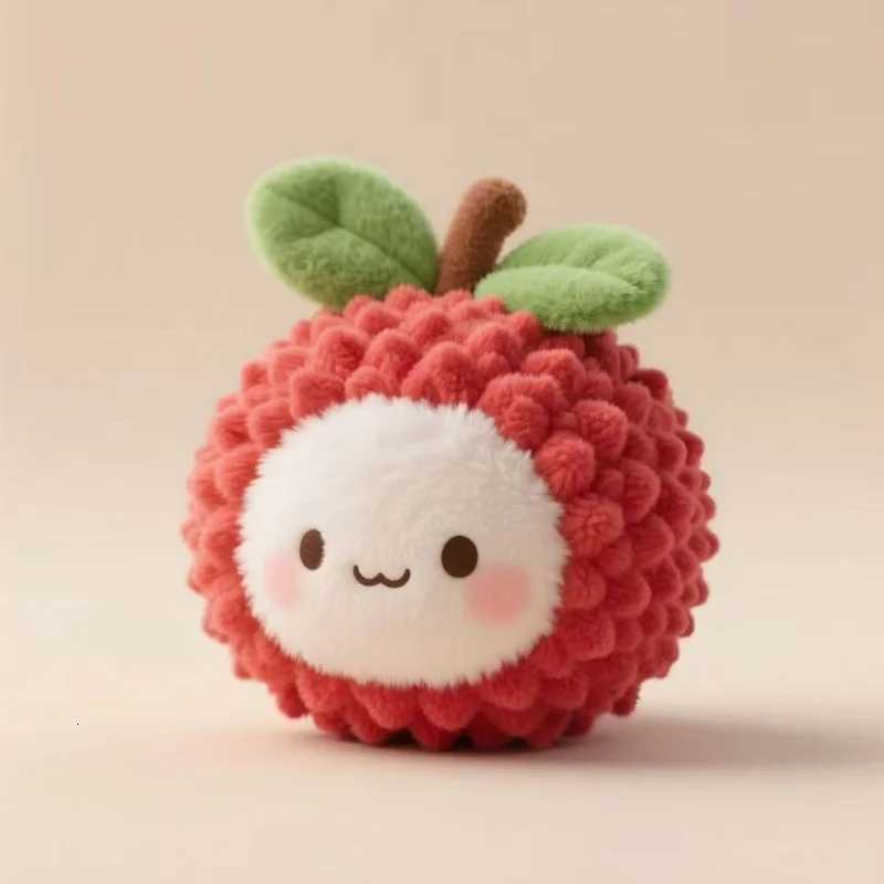 New Plush Lychee Key Chain Cute Fruit Plushies KeychainSoft Stuffed Plush Keyring Toys for Kids Backpack Purse Z260330