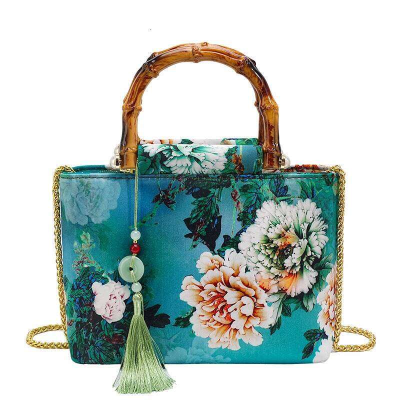 Chinese Embroidery New Chinese Bamboo Knot Handbag Retro Cheongsam Hanfu Single Shoulder Women S Versatile Ethnic Style Cross Body Bag