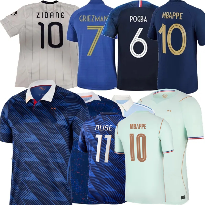 2010 14 16 18 19 20 21 22 25 2026 2027 FRANCE Retro World Soccer jerseys HENRY ZIDANE POGBA KANTE MBAPPE CHERKI OLISE DOUE DEMBELE EKITIKE SALIBA FRANCH Football shirts
