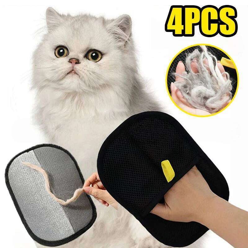 Tool Reusable Static Removal Gloves, Double-Sided Grooming Gloves Pets, Removes Pet Fur Hair for Carpets