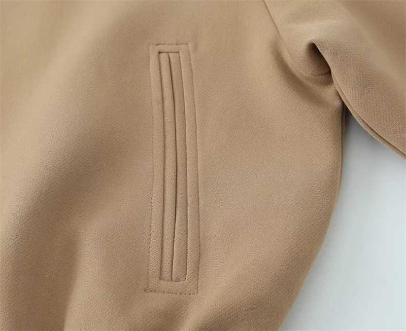 Womens Jacket Fall 2025 New Solid Color Long Sleeve Zipper Puffy Loose Jacket Casual Fashion Simple Versatile PersonlT260328
