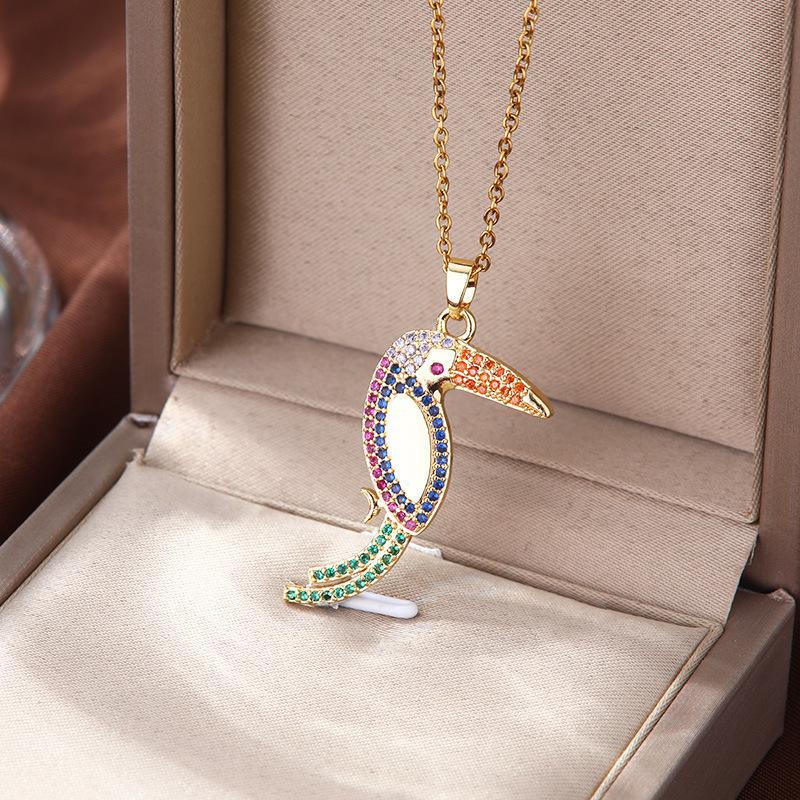 Stainless Steel Designer Necklace for Women Exquisite Cubic Zirconia Leopard Animal Necklace Female Jewelry Gift Panther Necklace Whoelsales Drop Ship
