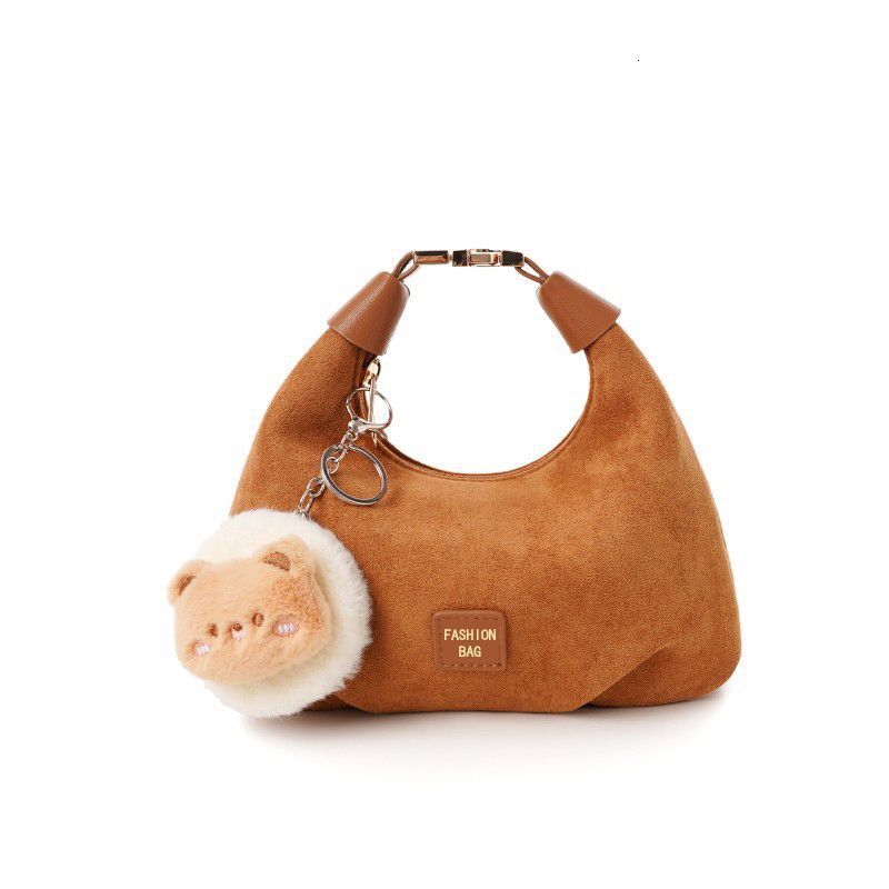 Everyday versatile style 2025 autumn new handbag, fashionable and simple suede crossbody underarm bag for women