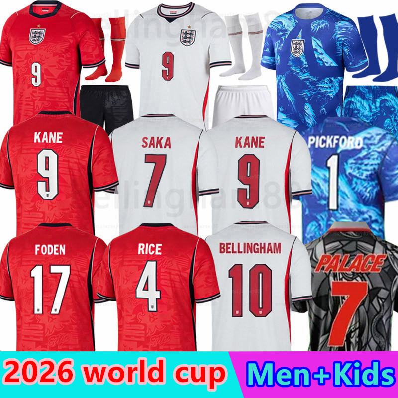 2026 england Soccer Jersey Palace World Cup Kit KANE football shirt SAKA BELLINGHAM KANE RICE FODEN kids Women Goalkeeper England world cup 26 27 football kit shorts