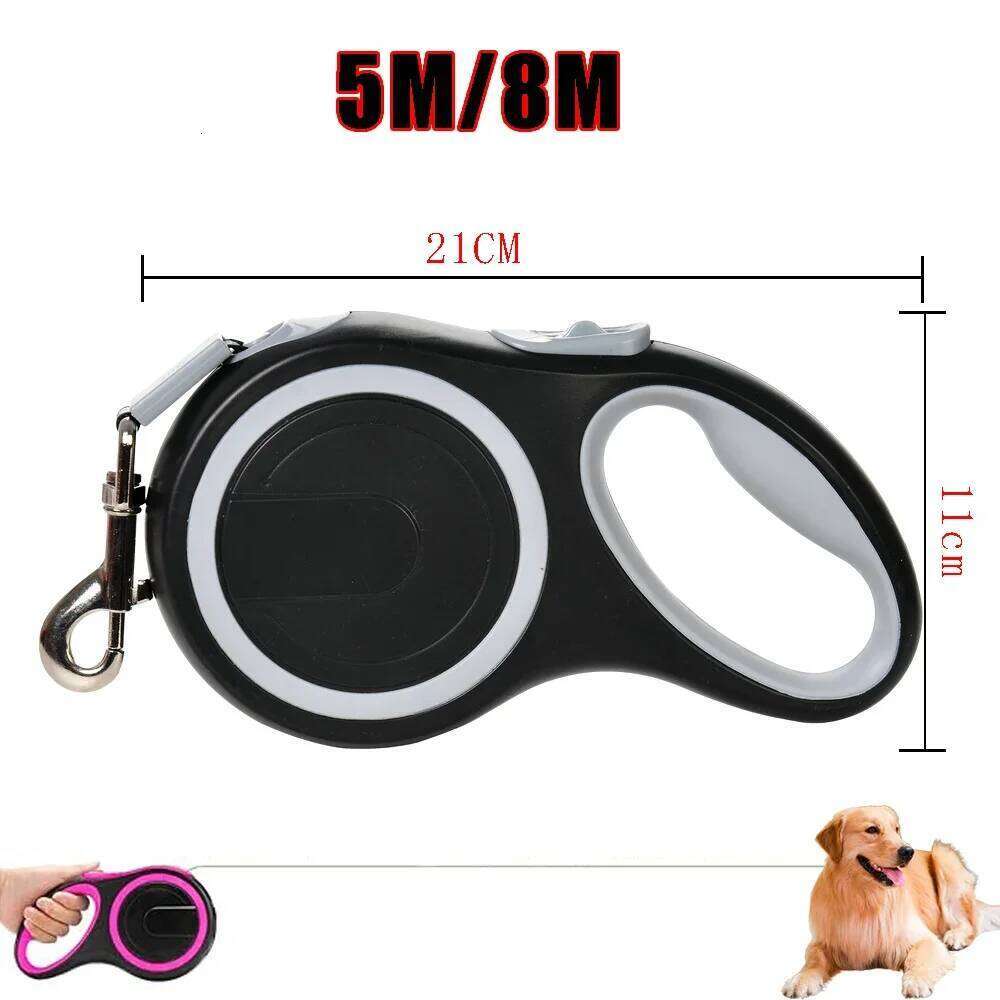 5 Meters 8 Meter Retractable Dog Leash For Small Big Dogs Outdoor Hiking Puppy Nylon Traction Belt Golden Retriever Pet Supplies