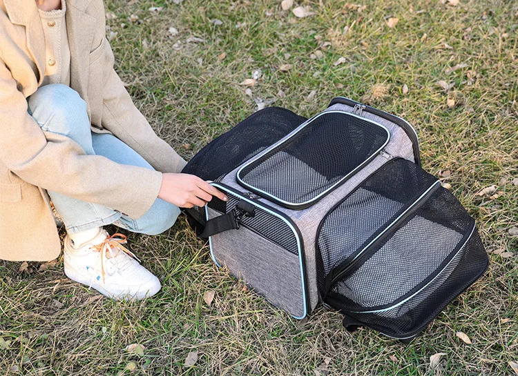 Pet Bag Foldable Small Dog Charter Carrying Cat Out Bag Expansion Pet Bag Mesh Breathable Expansion Foldable Handheld C 260316