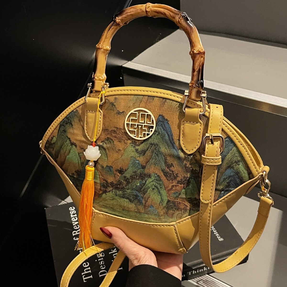 Single Shoulder Crossbody Handbag Cheongsam Fashion Retro Republic of China Style Classical Women's Live Streaming Bag