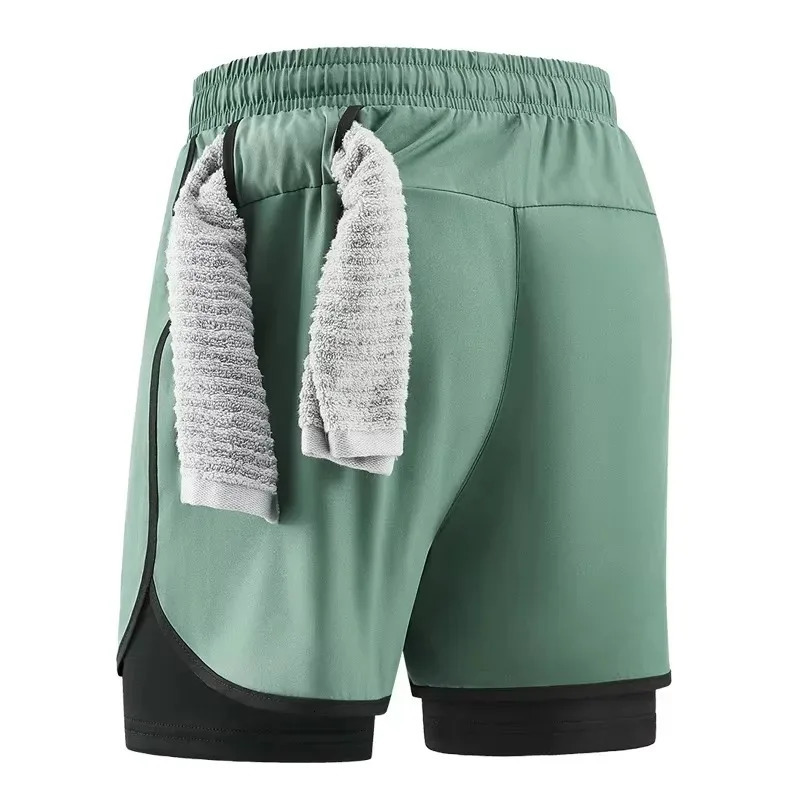 Men Running Shorts Gym Sports 2 in 1 Camo Quick Dry Workout Training Gym Fitness Jogging Short Sweatpants Summer Men Sportswear 260330