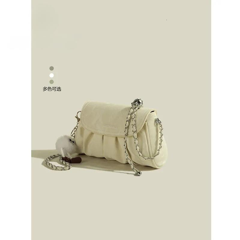 Cloud High-Value New Style Pleated Single Shoulder Versatile High-Quality Texture Chain Crossbody Bag