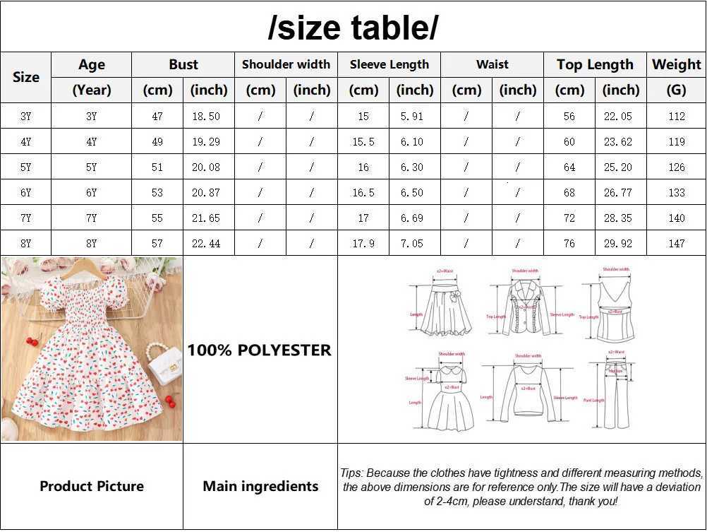 Kids Dress Baby Girls Clothes Short Sleeve 3 4 5 6 7 Y Summer Fashion Cute Casual Floral Love Printed Birthday Gift For KidsT260330