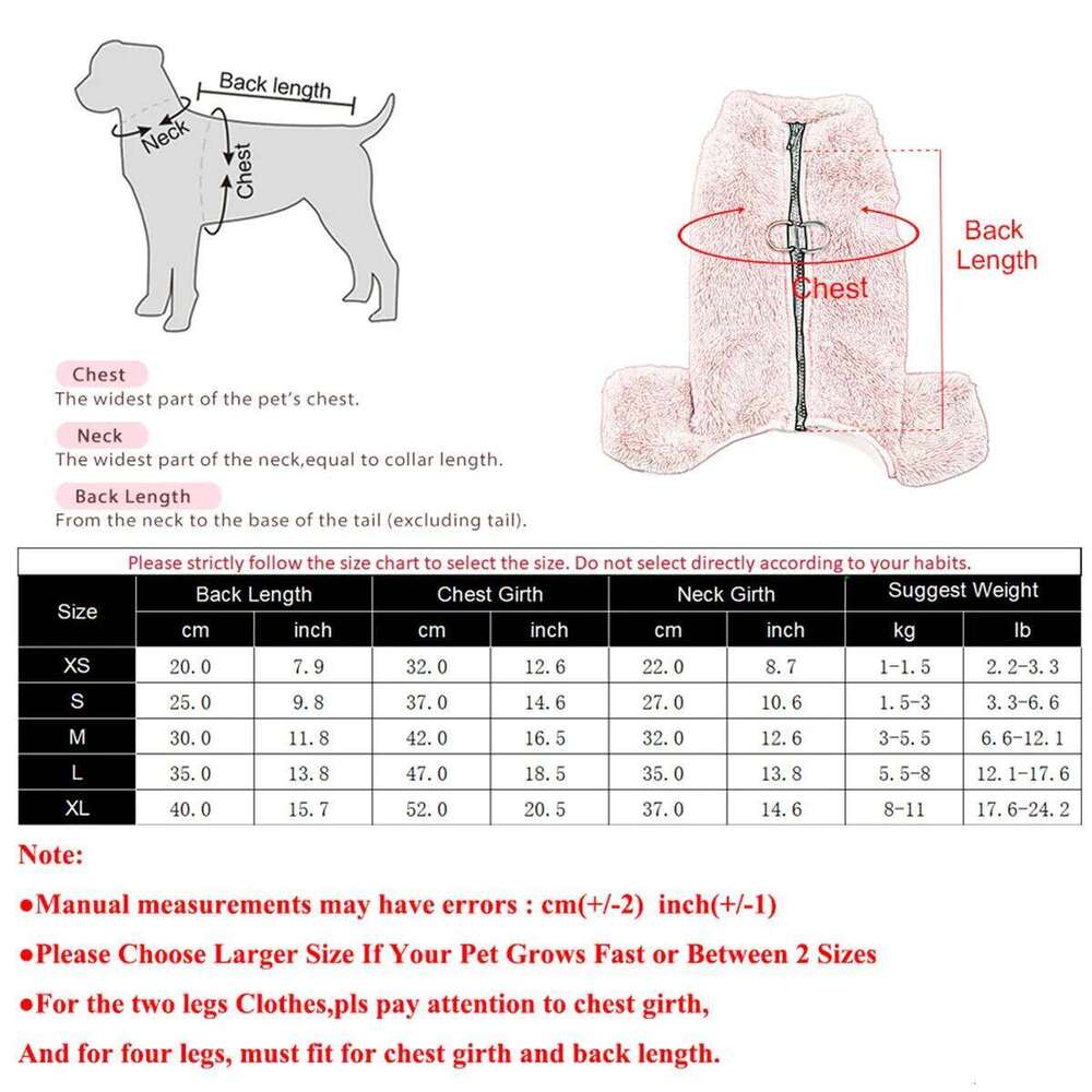 Winter Fleece Pet Jumpsuit For Small Medium Dogs Winproof Puppy Soft Warm Clothing with D-ring Chihuahua Yorkshire Pug Overalls
