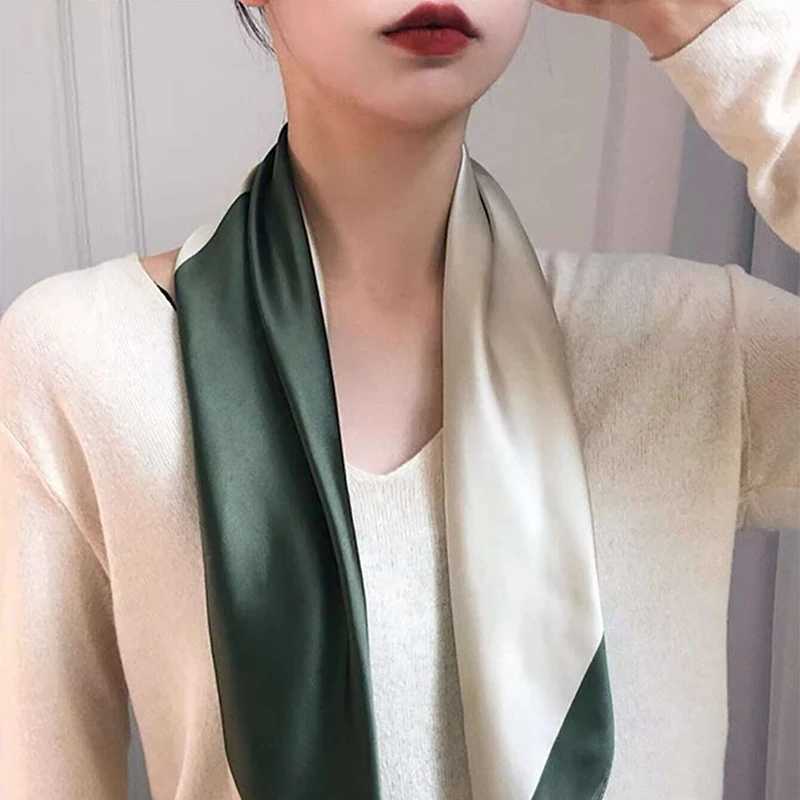 Fashion Print Silk Hairbands Scarf Women 2024 Spring New Elagant Floral Bandana Neck Kerchief Head Bands Foulard Female Scarfs Z260330