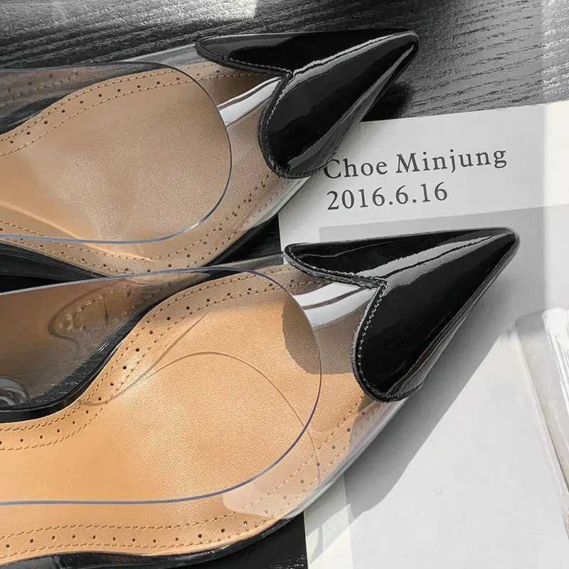 Fashion Heart Design Women Pumps Sexy Pointed Toe Clear High Heels Wedding Prom Shoes PVC Transparent Sandals Party Pumps Z260330