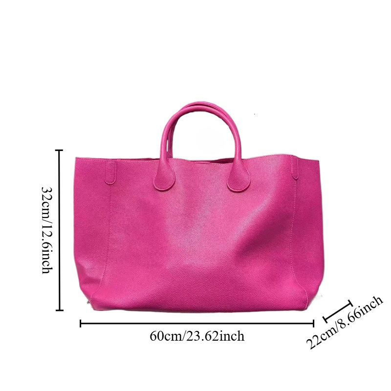 TB BHULAMTE Luxury Brand Fashion Bag Women's Fashion Soft Leather Tote Bag Large Capacity Simple Solid Color Trendy Shoulder Bag