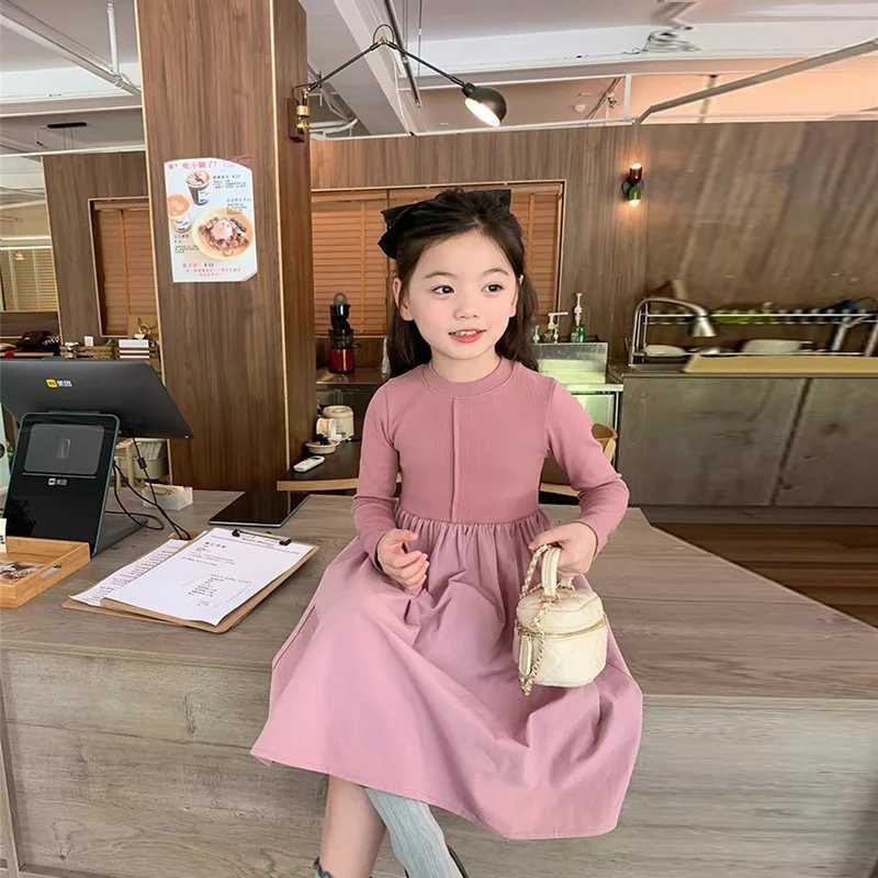 Girls Autumn Dress Princess Birthday Wedding Party Gown New Childrens Fashion Long Vestidos Kids Sweet Spring Clothing 3-10YT260330