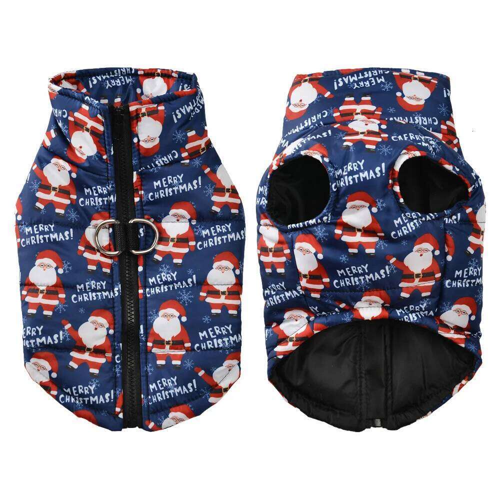 Santa Claus Pet Dog Jacket Coat For Small Medium Dogs Cats Winter Warm Fleece with Zipper Chihuahua Bulldog Clothing