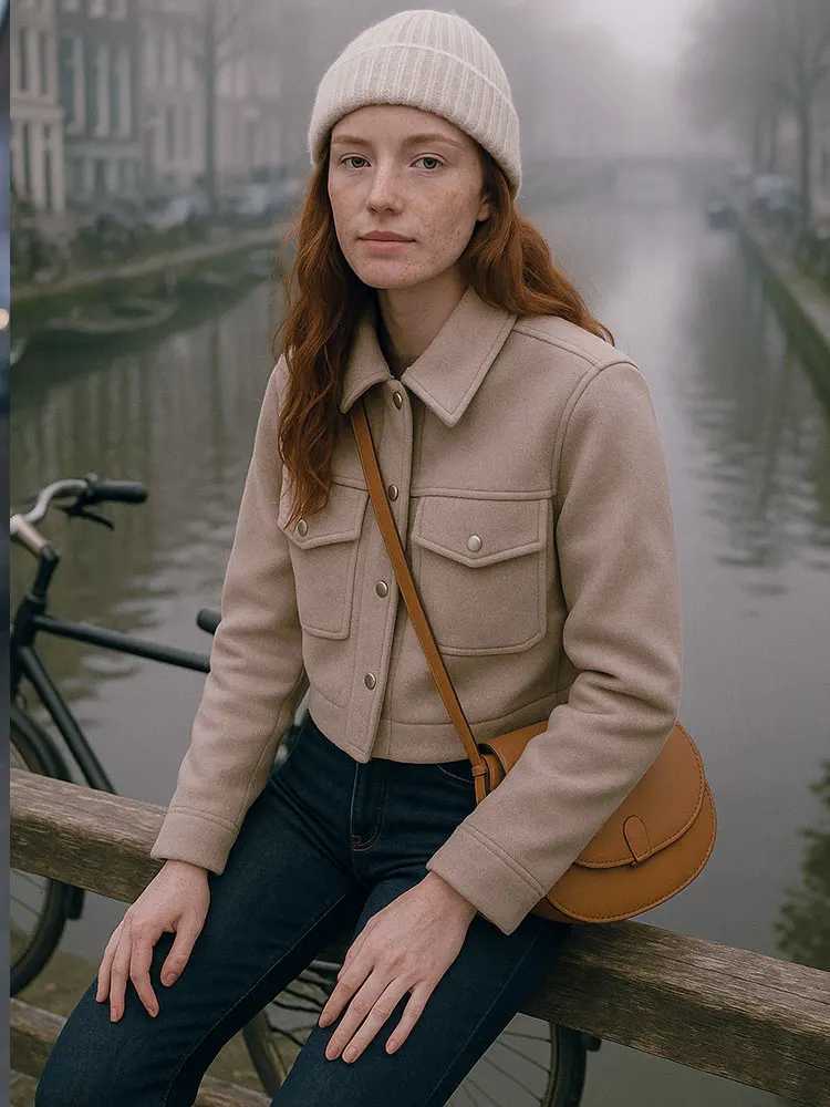 HH Women Elegant Pink Coat With Front Pockets Single Breasted Long Sleeve Jacket Casual Female Spring Autumn Solid OuterwearT260328