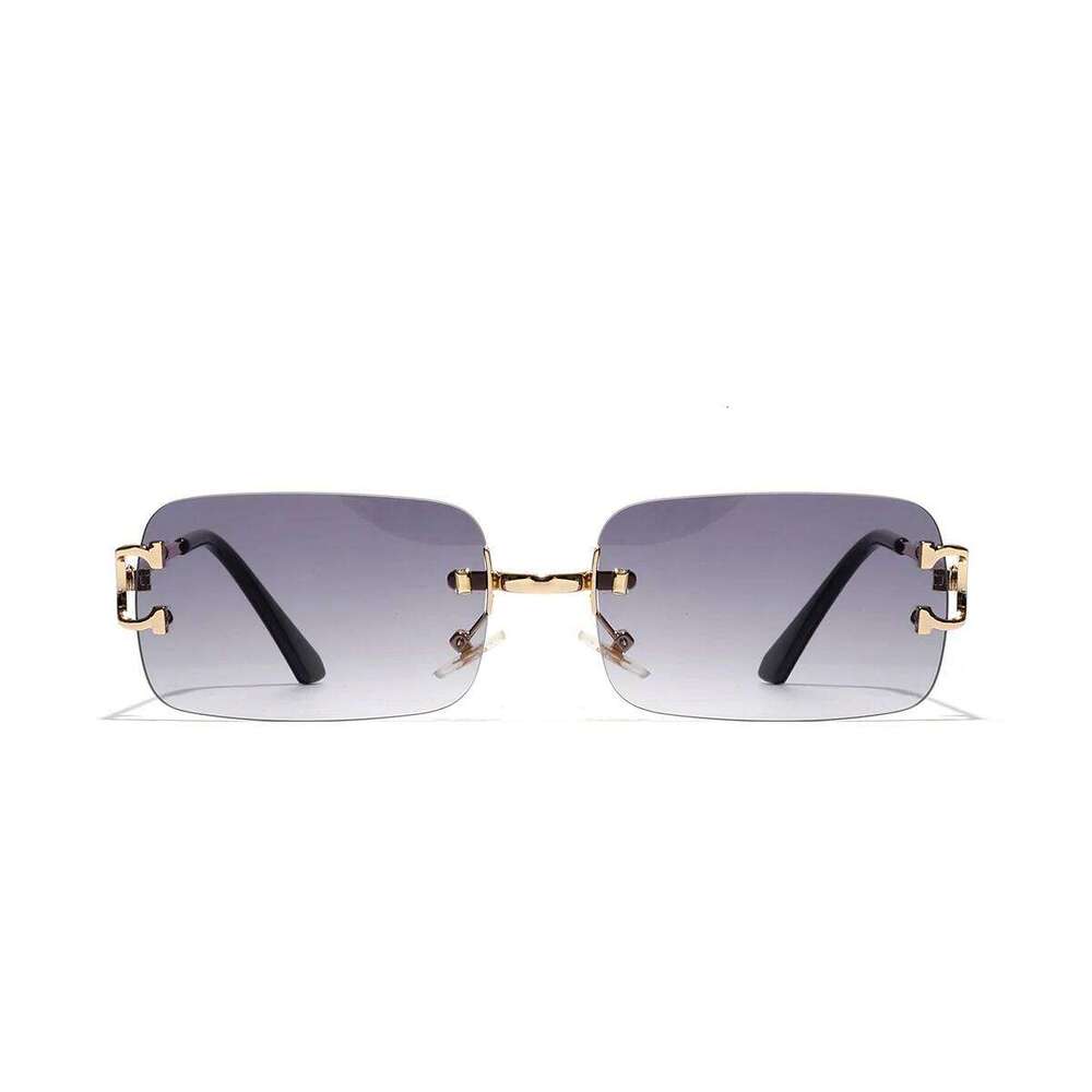 Ruiao 2026 rimless sunglasses UV400 fashion square metal glasses men women designer man's brand sun shades for outdoor 26Y0330