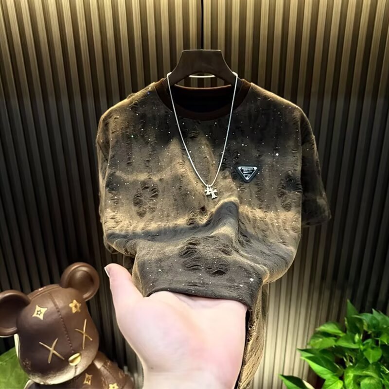 Men's Short-sleeved T-shirt - Fashion Brand - Summer Loose-fit Style - Designer Short-sleeved - Fashion Trend Style - Simple Printed Top