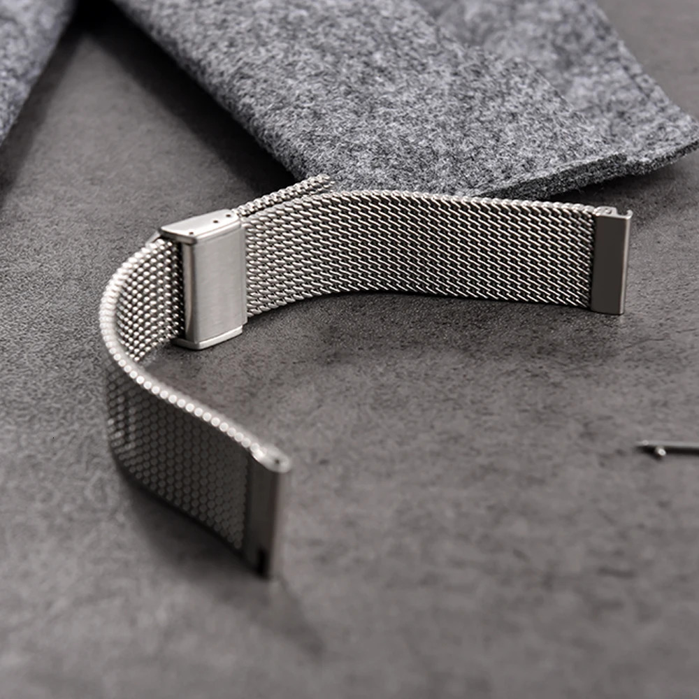 18mm 19mm 20mm 21mm 22mm Quick Release Stainless Steel Mesh Watch Strap Dive Metal Bracelet For Men Women 260318