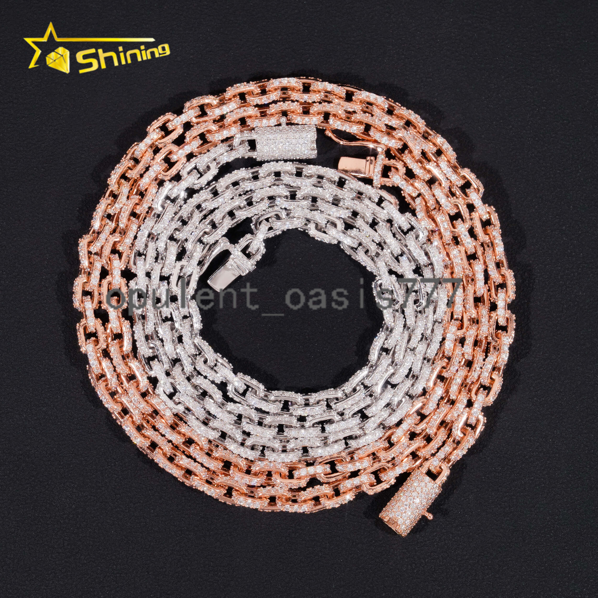Hot Sale 4mm Iced Out Chain 925 Sterling Silver Pass Diamond Tester GRA Certified VVS Moissanite Necklace Hiphop Jewelry