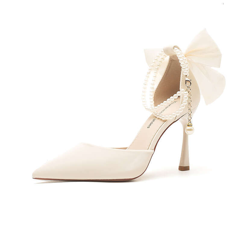 Women Elegant Goddess Simple High Heels Pointed Toe Stiletto Fairy Sandals Hollow Fashion Single Shoes For Women