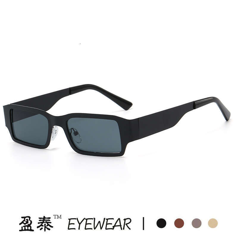 New Steel Metal Square Cyberpunk Internet Celebrity Style Hip Hop Personality Trendy Sunglasses Y2K