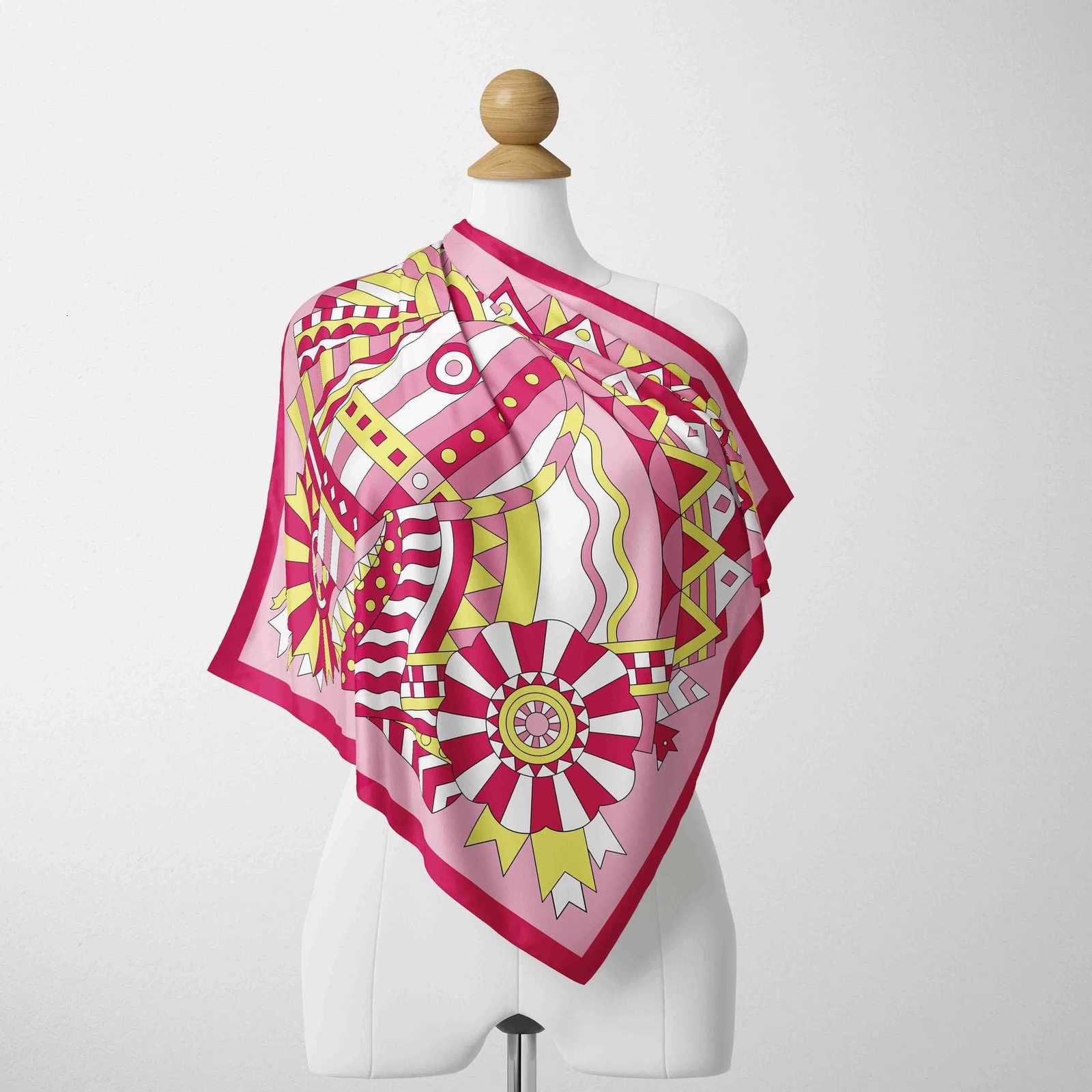 70cm70cm Fashion 2025 Design Print Silk Square Scarf Wen Floral Foard Horse Hairband Neckerchief Hijab band Bandana X260328