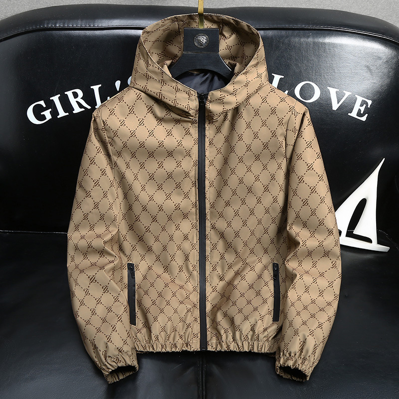Clothes European Station Light Luxury Men's Clothing Plus Size Spring Jacket Men's Casual Hooded Loose Oversized Coat Trendy