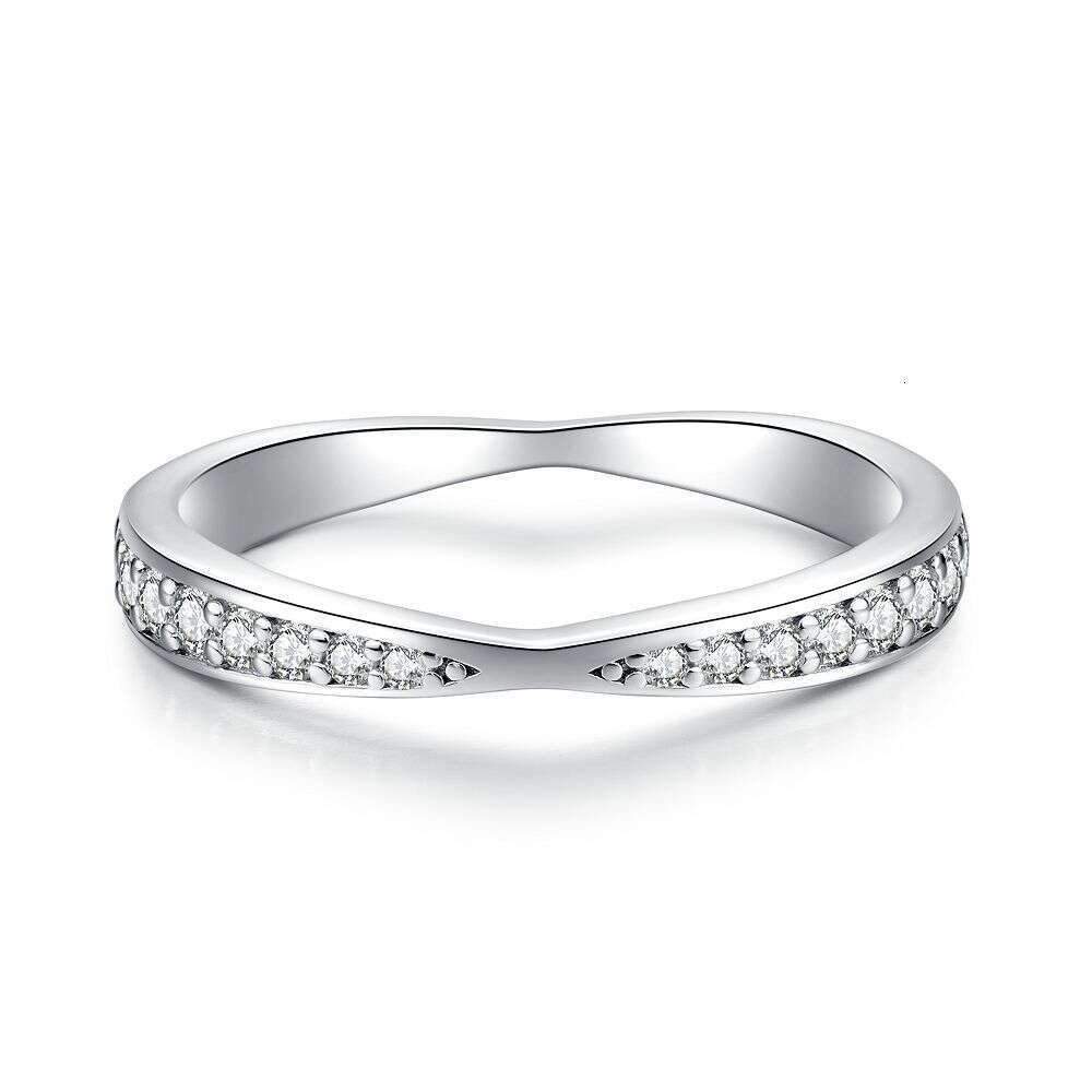 Ring Luxury Jewelry Fashion For Women High Carbon Diamond Radiant Ice Cut Zircon Wood Color Style Flower Shaped Exquisite Zircon Ring Pure Silver Emer