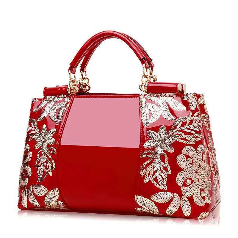 TB BHULAMTE Designer Luxury Women's Handbag 2026 New Fashion Patent Leather European And American Shiny Leather Elegant Handbag Single Shoulder C