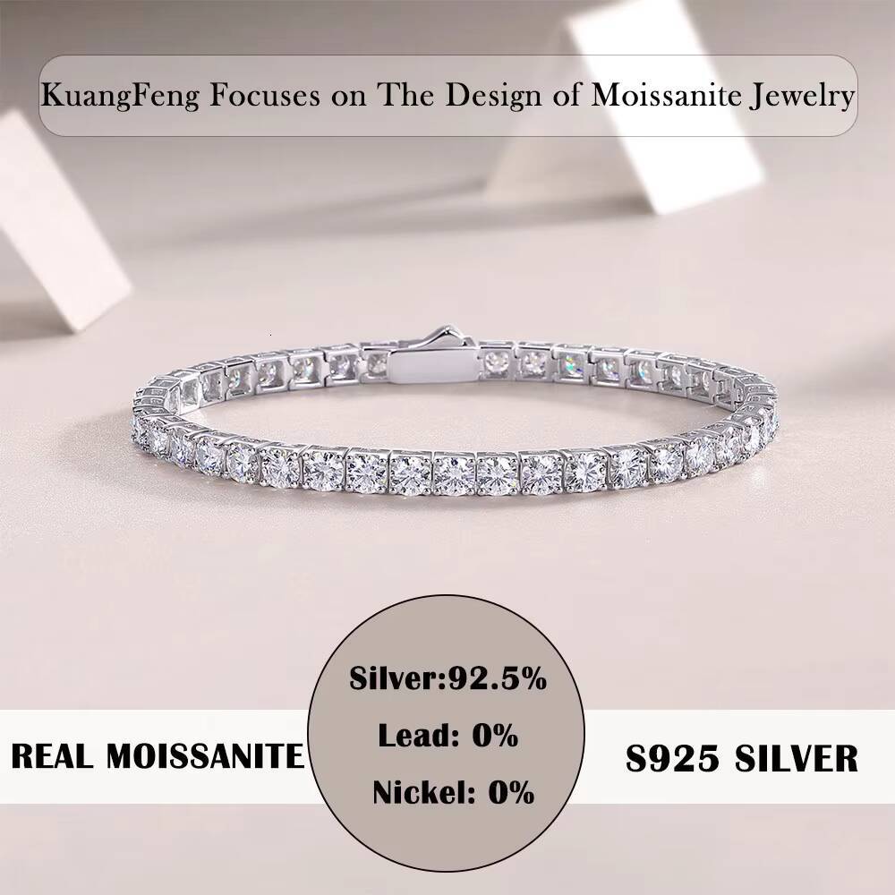 Factory Direct 925 Silver Moissanite Tennis Bracelets Set Elegant Tennis Jewelry for Women Gift Special Offers