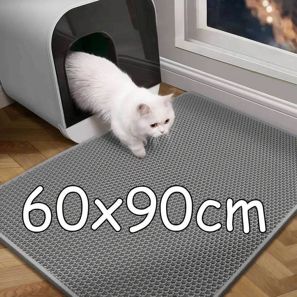 60CMX90CM Waterproof Double Layer Litter Box Toilet Nonslip Sand Cat Washable Mat Pet Clean