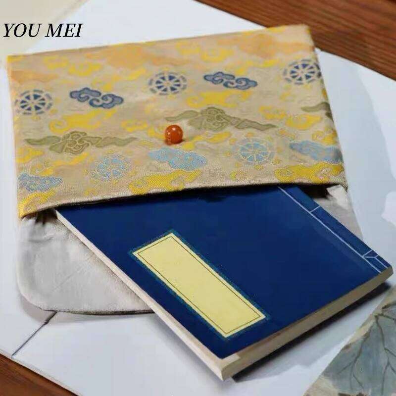 Chinese Embroidery Multiple Styles Embroidered Flowers Texture Sutra Storage Bag Luxury Text Scripture Bag Sutra Organizer Buddhist Religious Item Clu