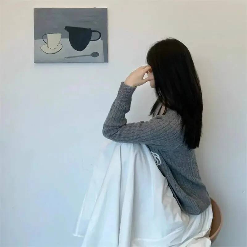 Autumn Winter Fashion Knitting Cardigan Women Clothing Sweet Printing O-neck Long Sleeve Buttons Sweater Female Simplicity Coat