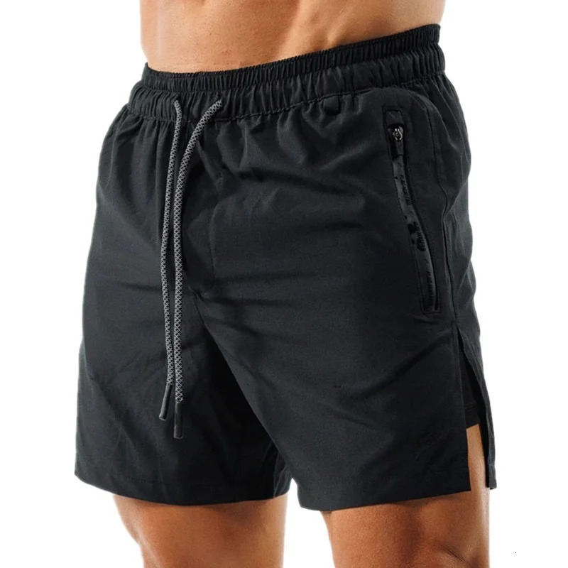 Summer Casual Trend Men Shorts Quick-drying Sports Shorts Outdoor Running Zipper Pocket Breathable Double-layer Shorts Men 260327