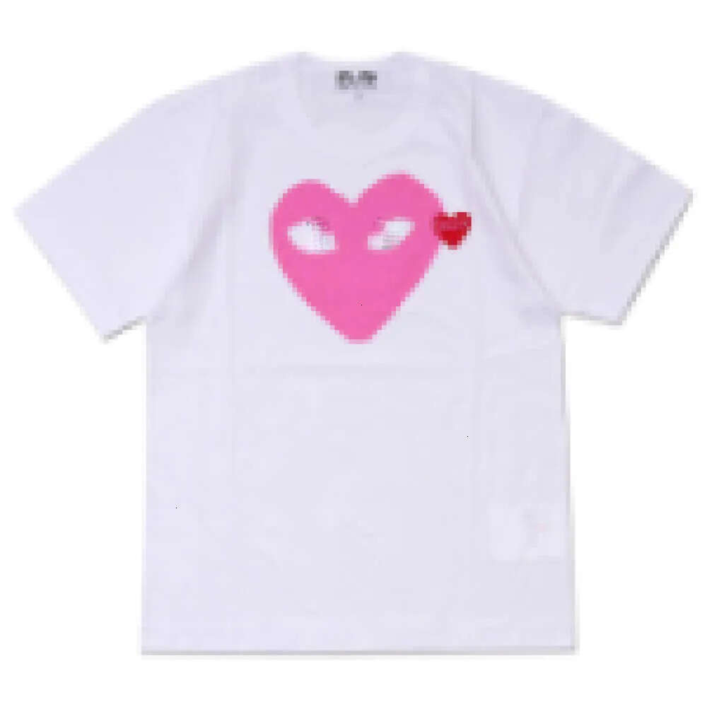 Play Shirt Comme De Grancos Shirt Designer Red Heart And Eyes Tshirt Printed Embroidery Red Heart Eyes Casual Cotton Play T Shirt Unisex Trend Love Heart Shirt Bd7
