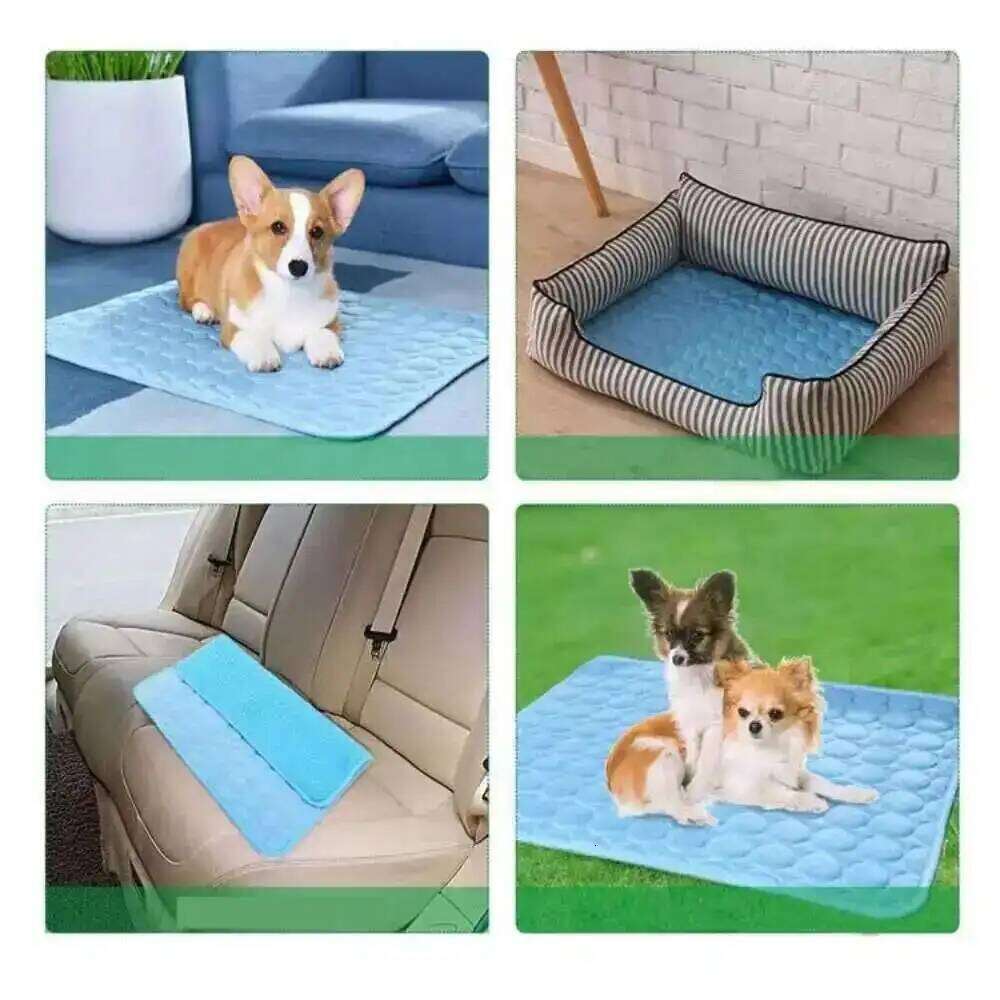Cooling Pad Mat Dogs Ice Silk Blanket Sofa Breathable Pet Bed Summer Washable For Small Large Dog Cat
