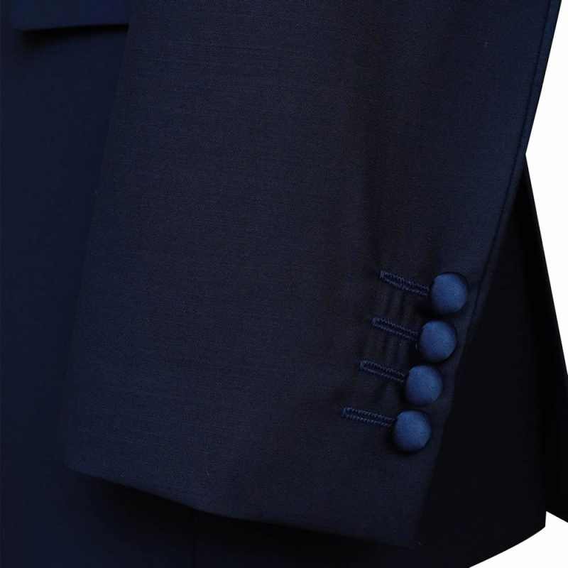 Classic Men Suits Slim Fit 2 Piece Jacket Pants Crystal Shawl Lapel Formal Occasion Party Banquet Customized Ropa Hombre