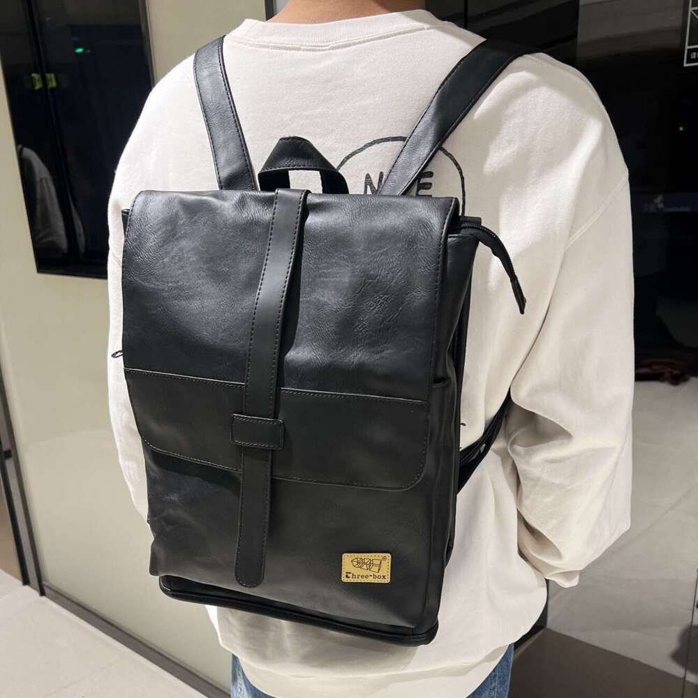 New Trendy Brand Men S Style Youth Business Simple Casual Travel Backpack Student School Bag High Quality Luxury Bag
