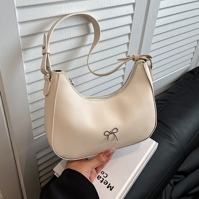 Free Shipping High Value Bow Decor Hobo Bag for Women Cute Mini Shoulder Bag Casual Crossbody Handbag with 4 Colors